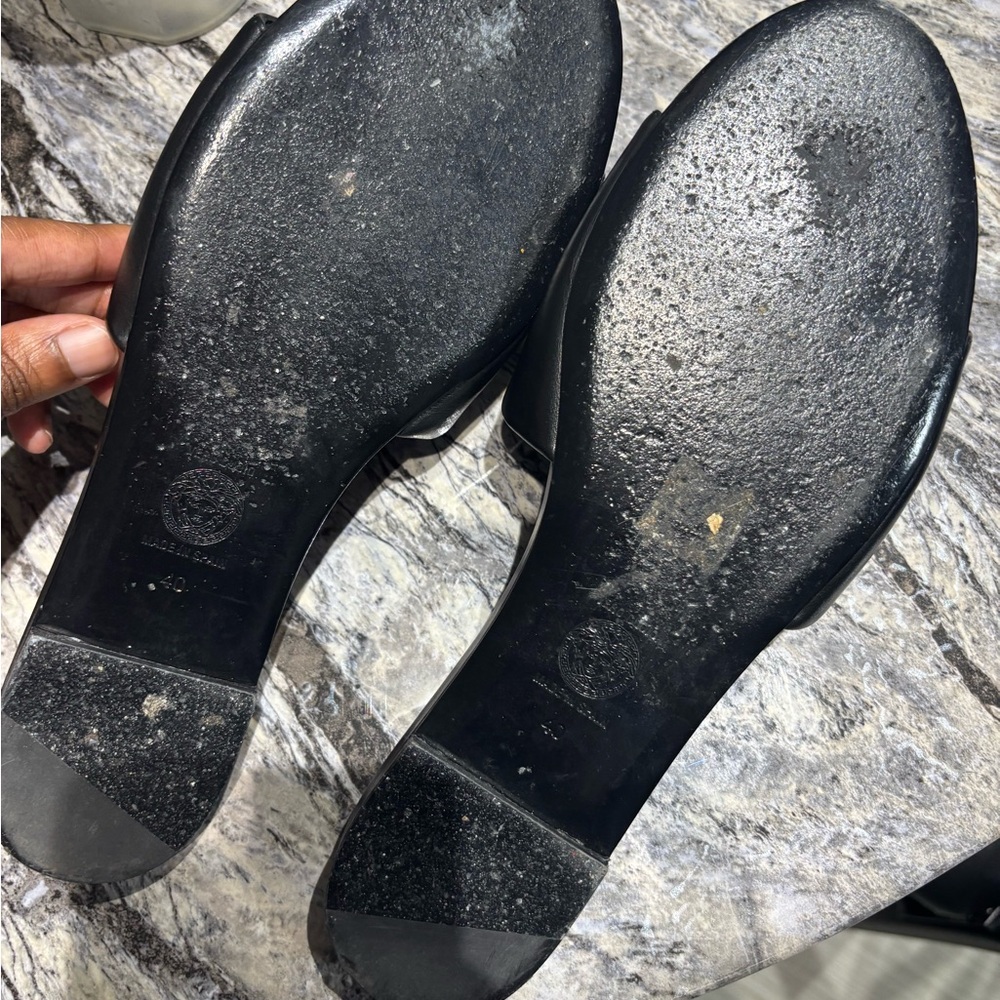 Versace Black and Gold Women's Slides - Picture 7 of 7